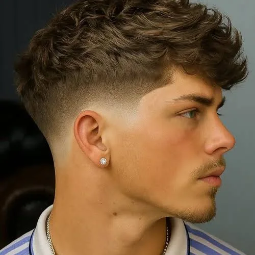 Textured skin fade haircut