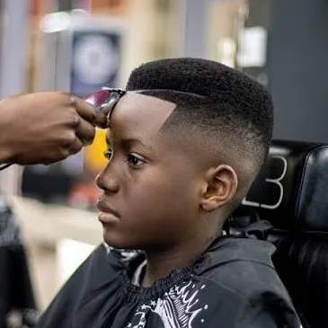 Kids' skin fade and lineup
