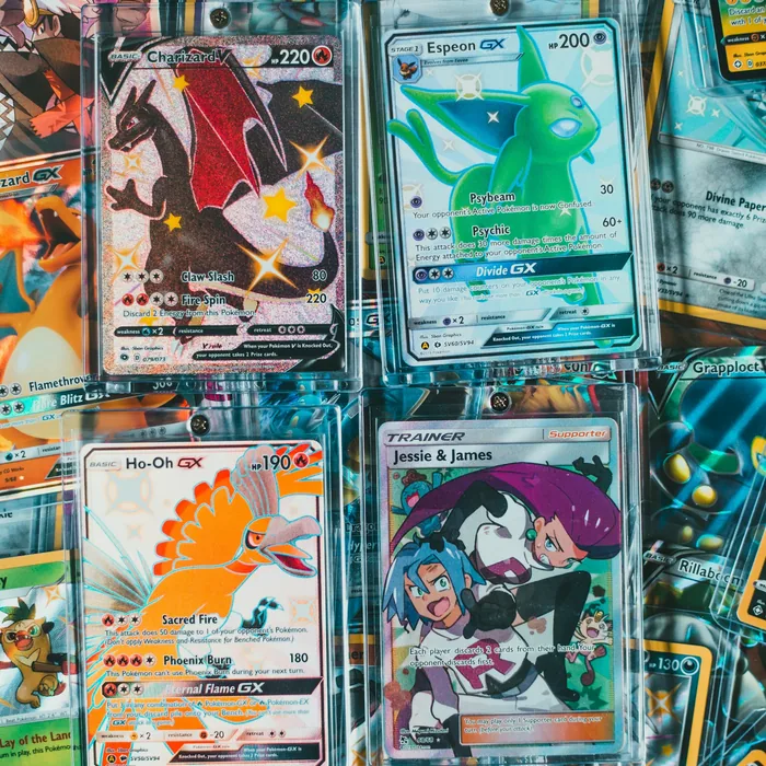 Vaporeon card in a protective sleeve
