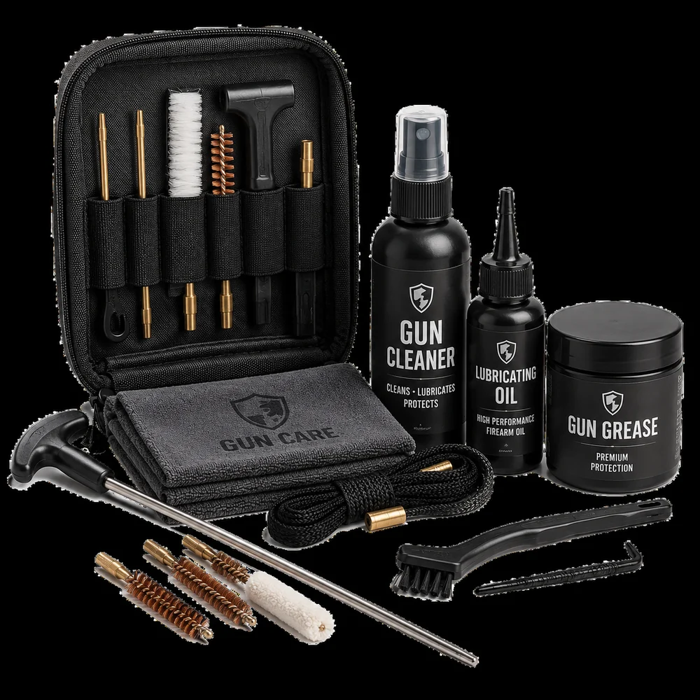 Firearm cleaning and maintenance kit