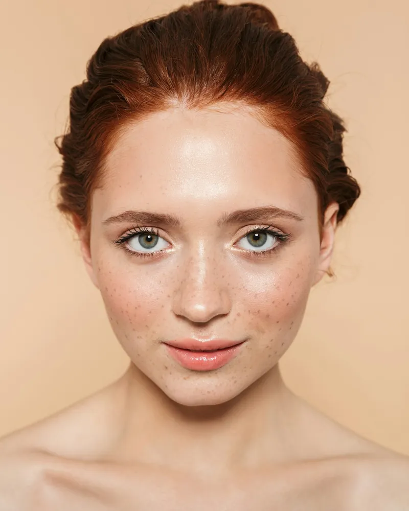 Portrait of a client with clear, even skin